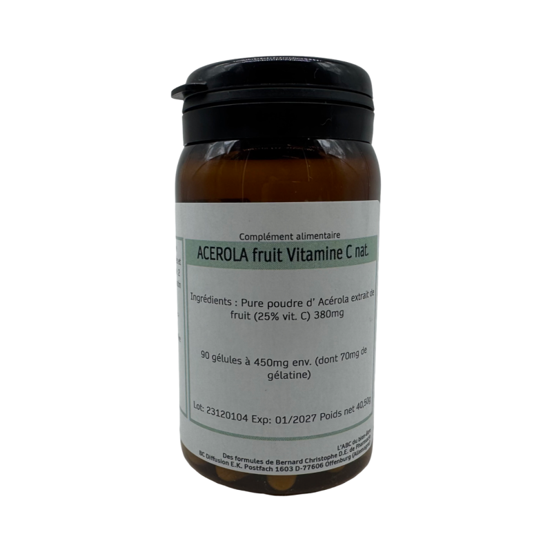 Acerola fruit - vitamine C naturelle 90 gélules